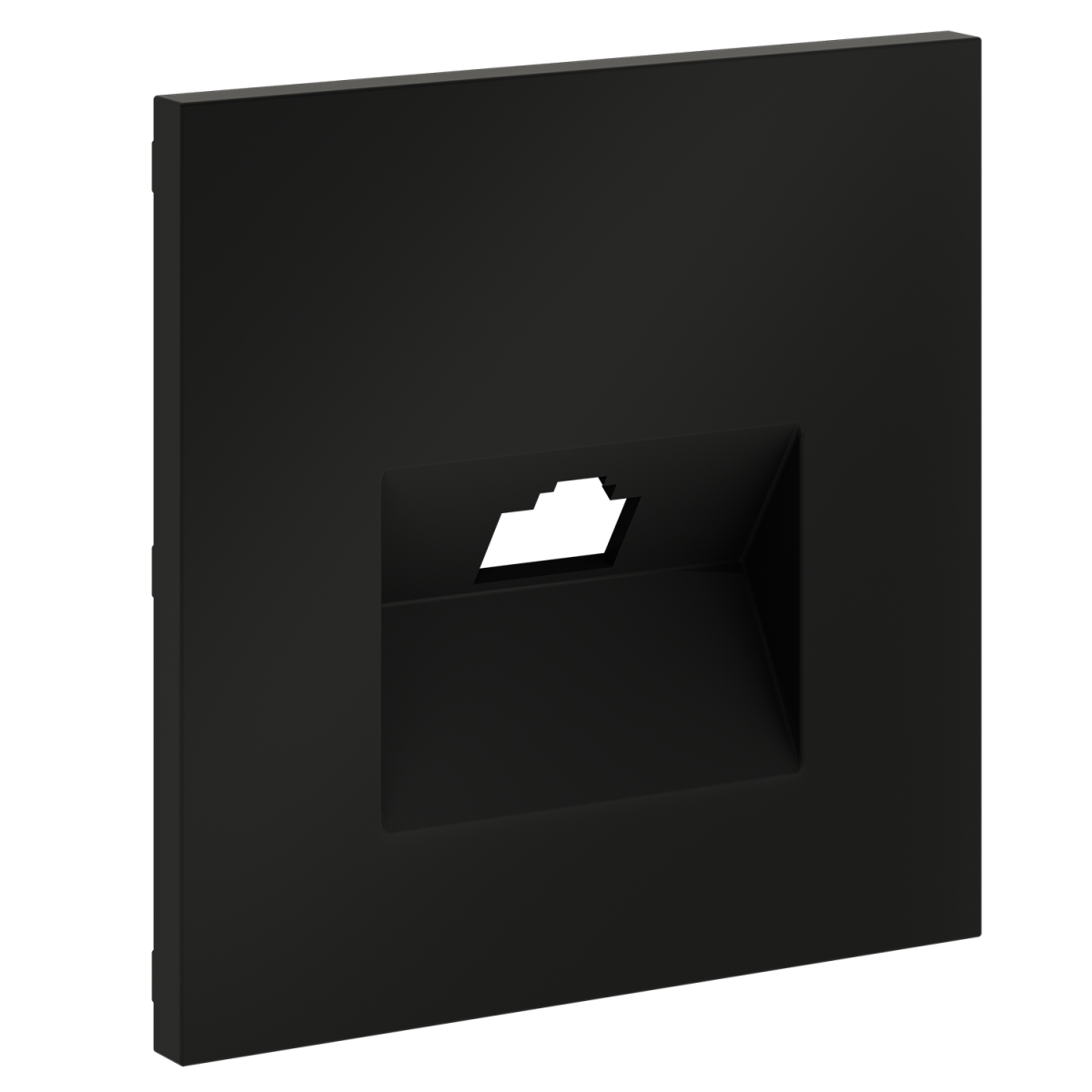 Накладка для розетки компьютерной RJ45 кат.6 Voltum S70 (черный матовый) VLS001308 в #REGION_NAME_DECLINE_PP#