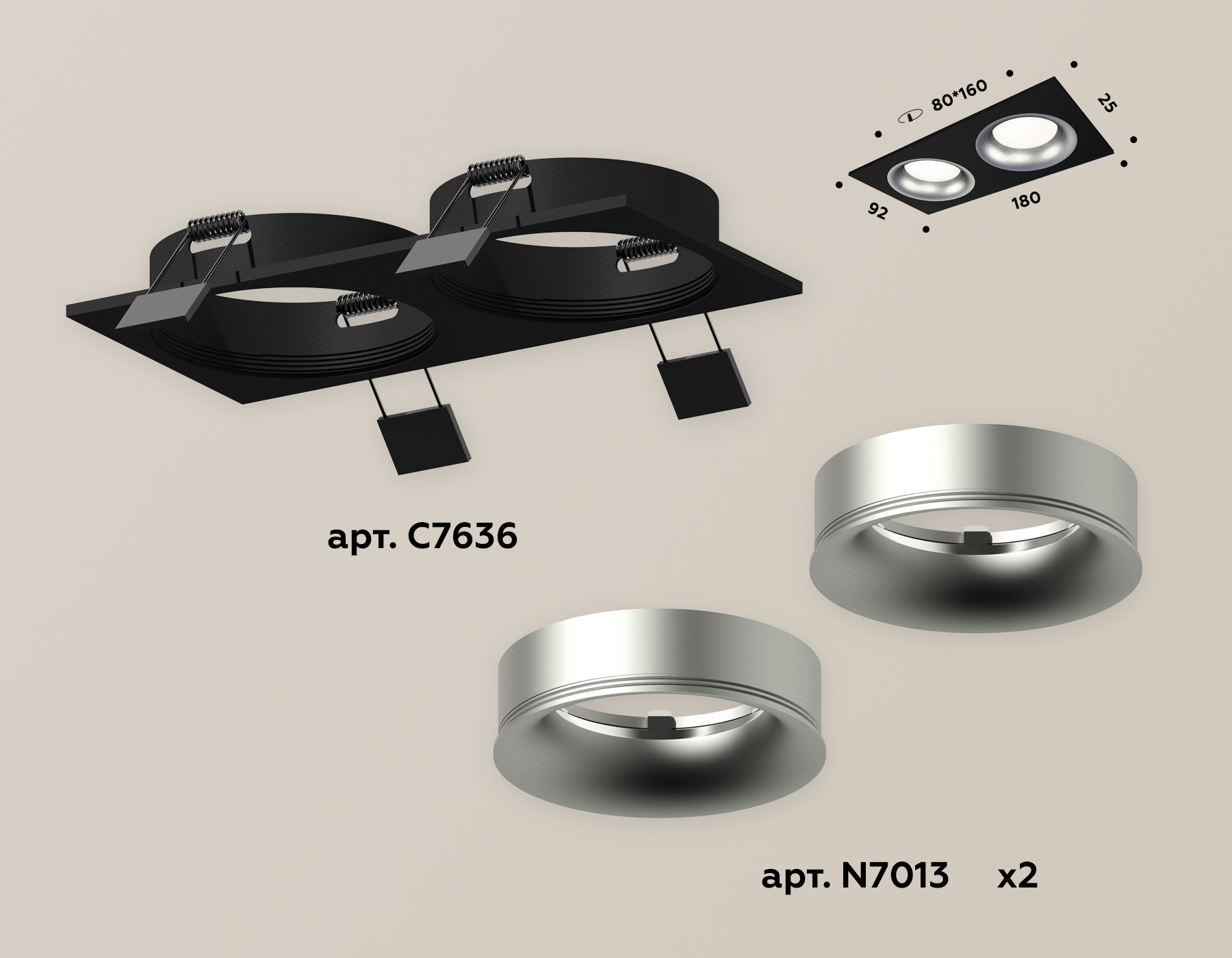 Встраиваемый светильник Ambrella Light Techno XC7636004 (C7636, N7013) в Санкт-Петербурге