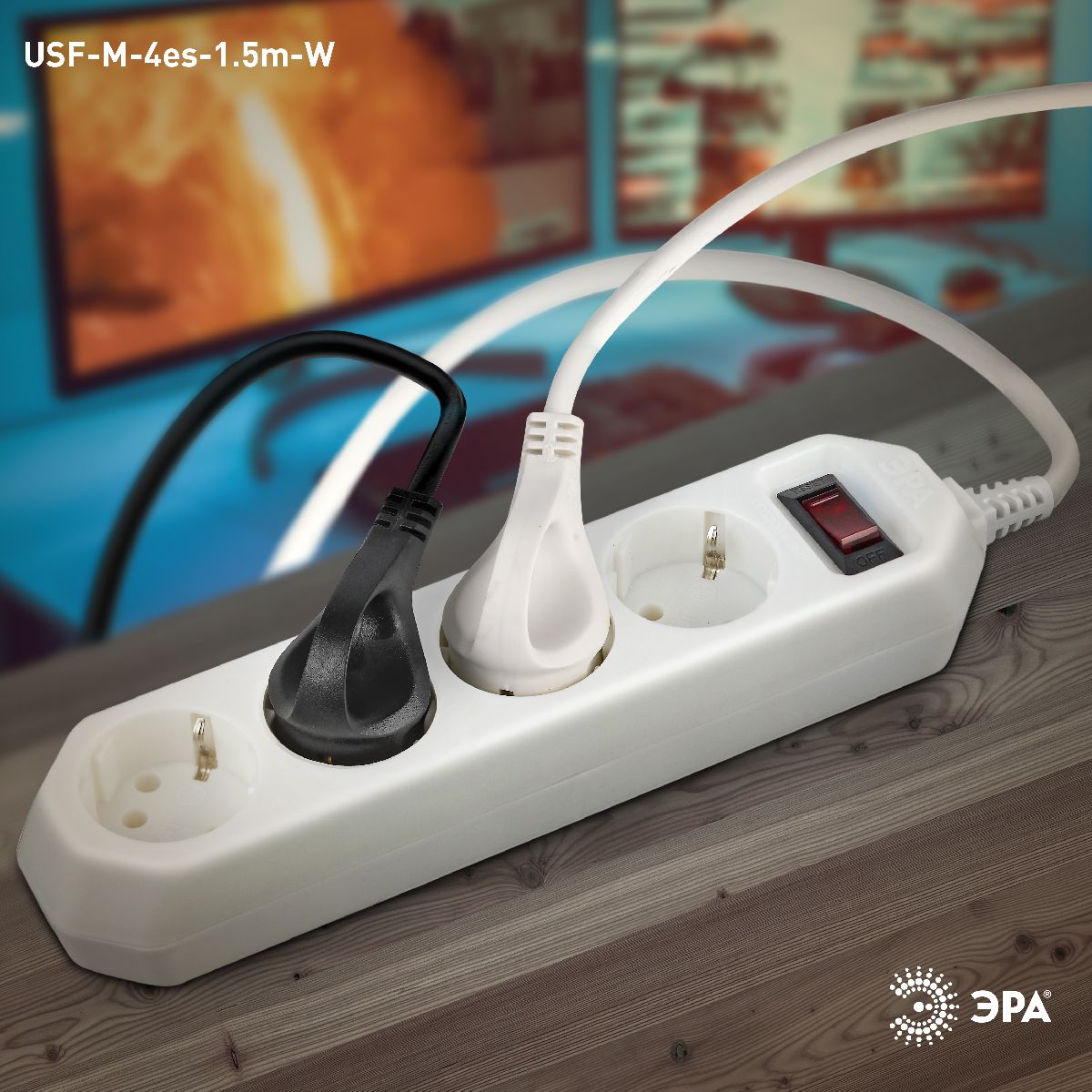 Сетевой фильтр Эра USF-M-4es-1.5m-W Б0019741 в Санкт-Петербурге