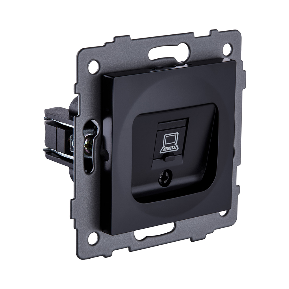 Розетка Ethernet RJ45 Cat.5, черный Kollinger REA-016BK для Aspekt, Eleganz, Reflex в #REGION_NAME_DECLINE_PP#