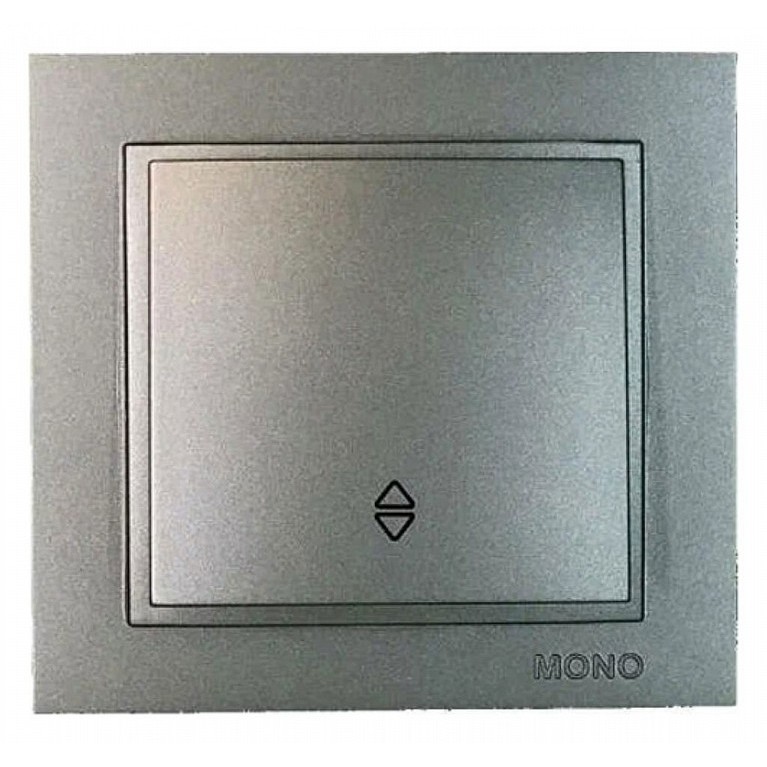 Выключатель одноклавишный проходной Mono Electric Despina 10A 250В антрацит 102-242425-109 в Санкт-Петербурге