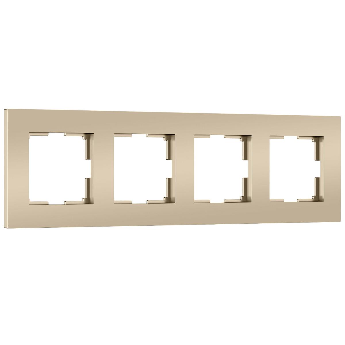 Рамка на 4 поста Werkel Slab (шампань софт) W0042911 4690389218446 a071627 в Санкт-Петербурге