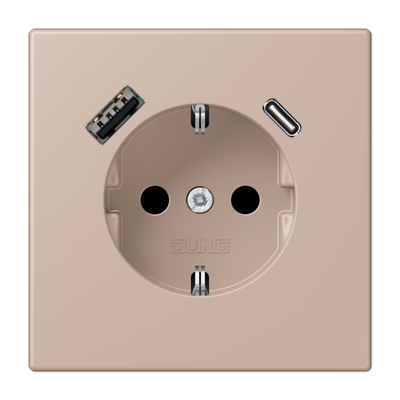 Розетка 2K+З USB Typ AC Jung LC1520-15CA240 в Санкт-Петербурге