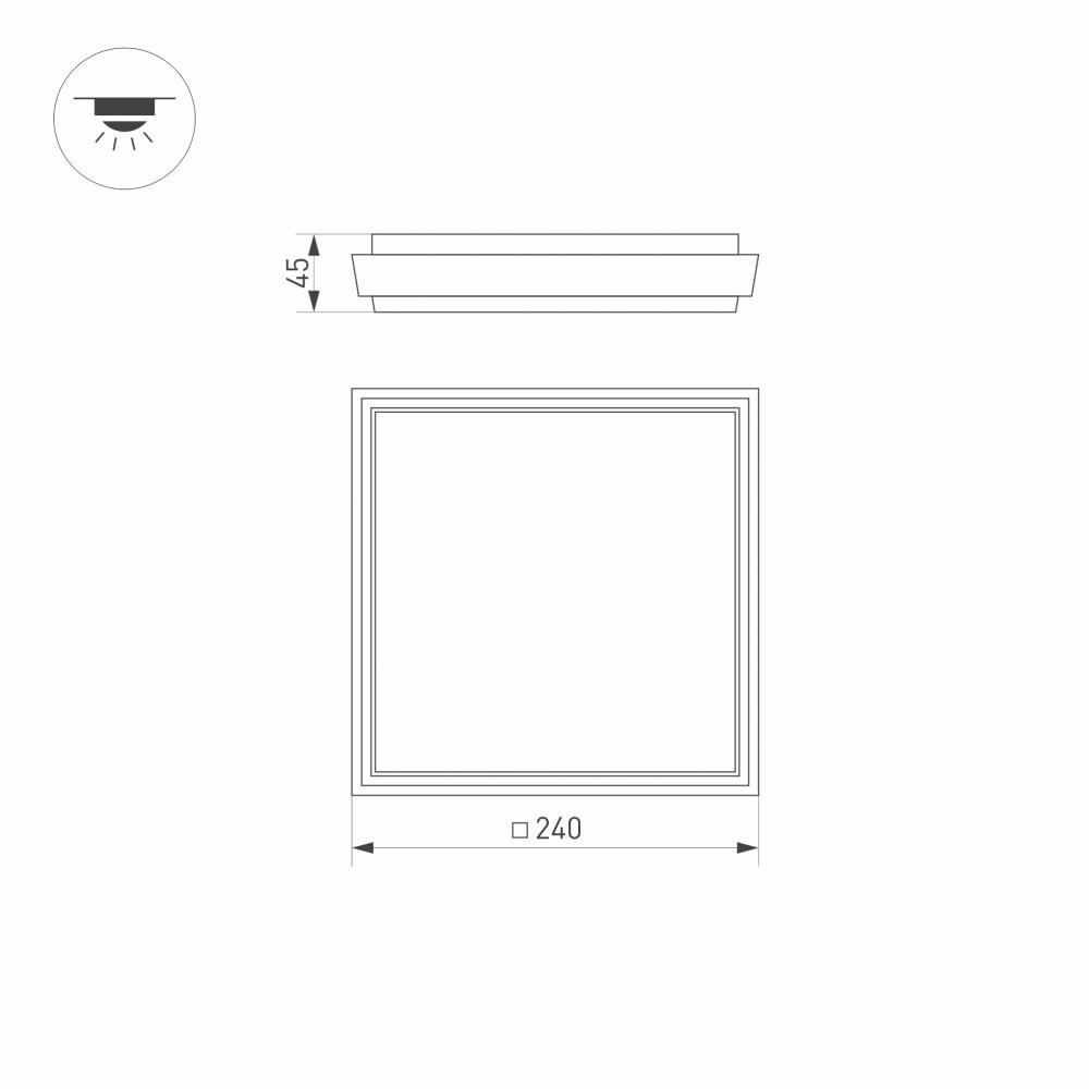 Уличный светодиодный светильник Arlight LGD-Area-S240x240-25W Warm3000 029952 в Санкт-Петербурге