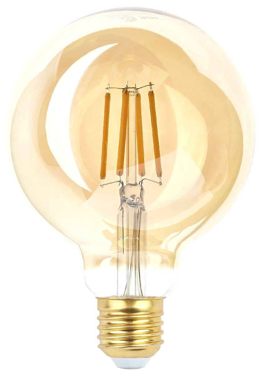 Лампа светодиодная Эра E27 7W 2400K F-LED G95-7W-824-E27 gold Б0047662 в Санкт-Петербурге