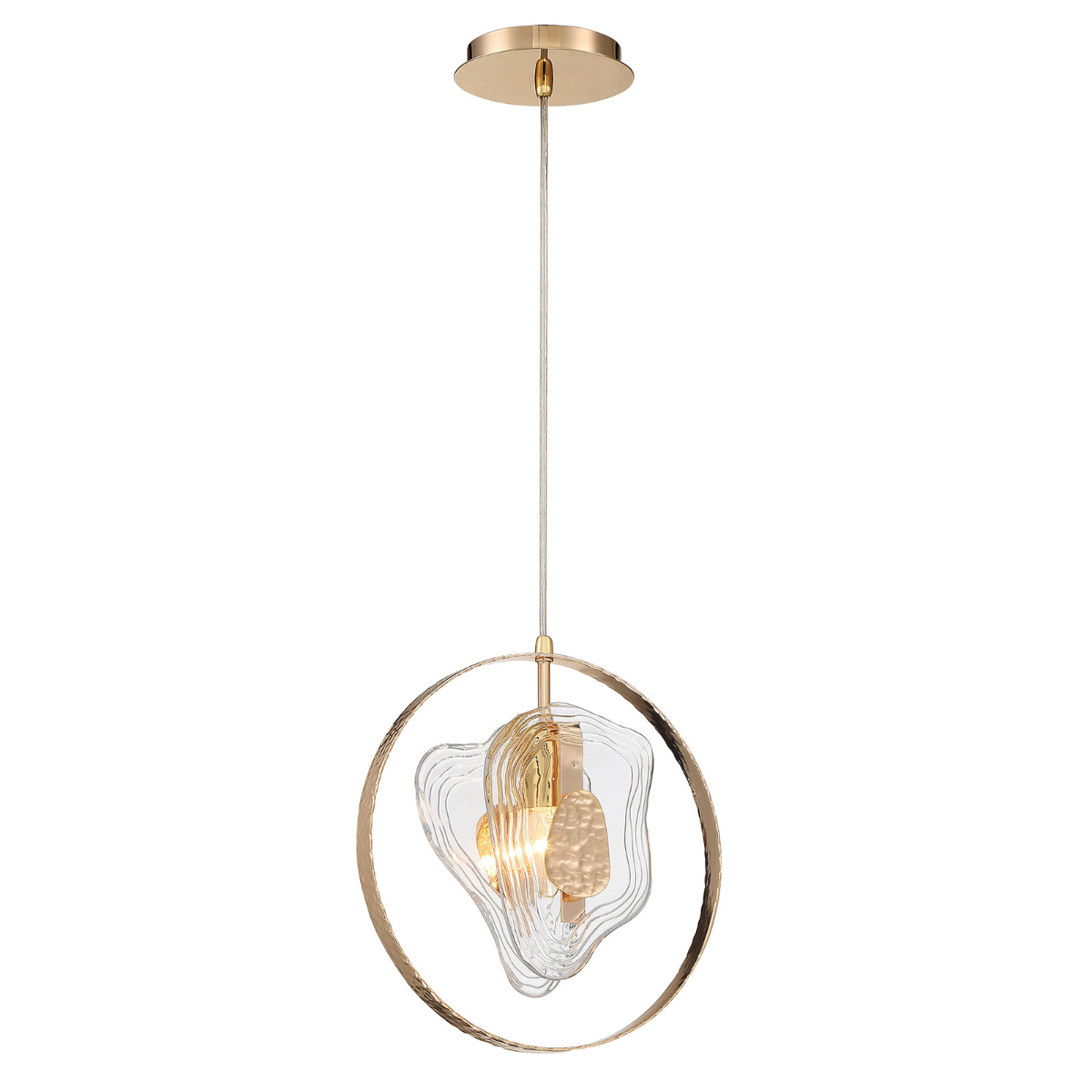 Подвесной светильник DeLight Collection Cowley P60669-1 gold/clear в Санкт-Петербурге