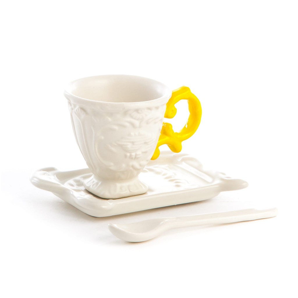 Блюдце с чашкой I-Coffee Yellow Seletti I-Wares 09859 GIA в Санкт-Петербурге