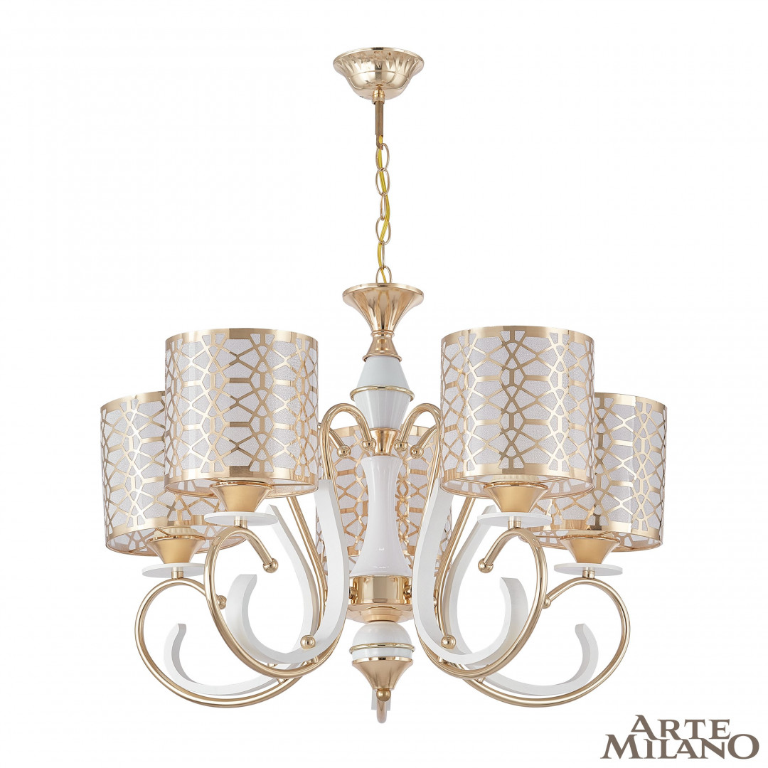 Подвесная люстра Arte Milano Florentia-1237 301237/5 Wh/Gd в Санкт-Петербурге