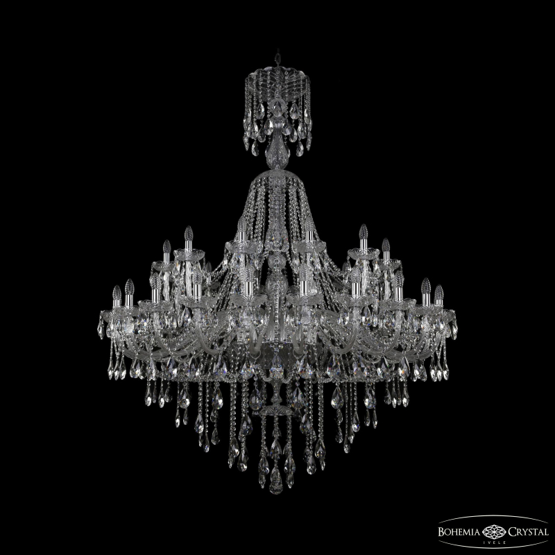 Подвесная люстра Bohemia Ivele Crystal 1415/24+12/530/XL-186 Ni в Санкт-Петербурге