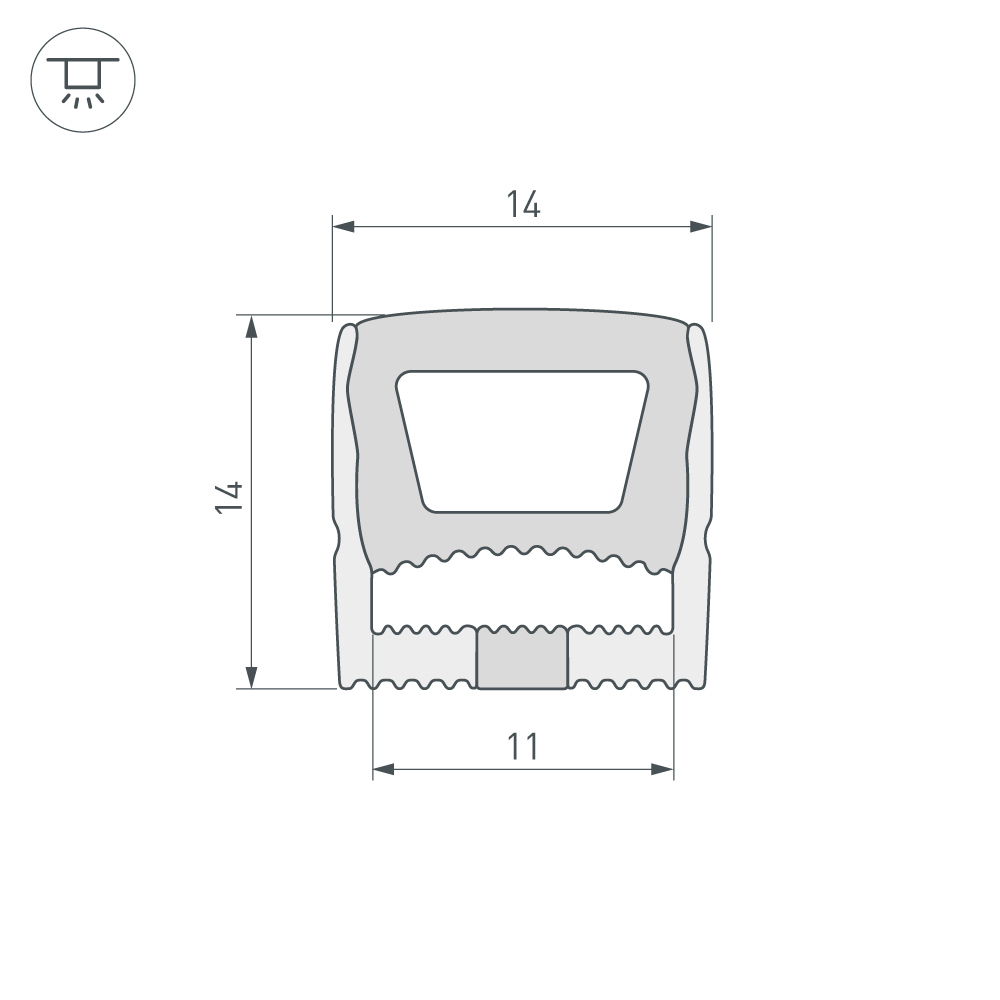 Силиконовый профиль Arlight WPH-FLEX-1414-TOP-S11-50m WHITE 040830 в Санкт-Петербурге