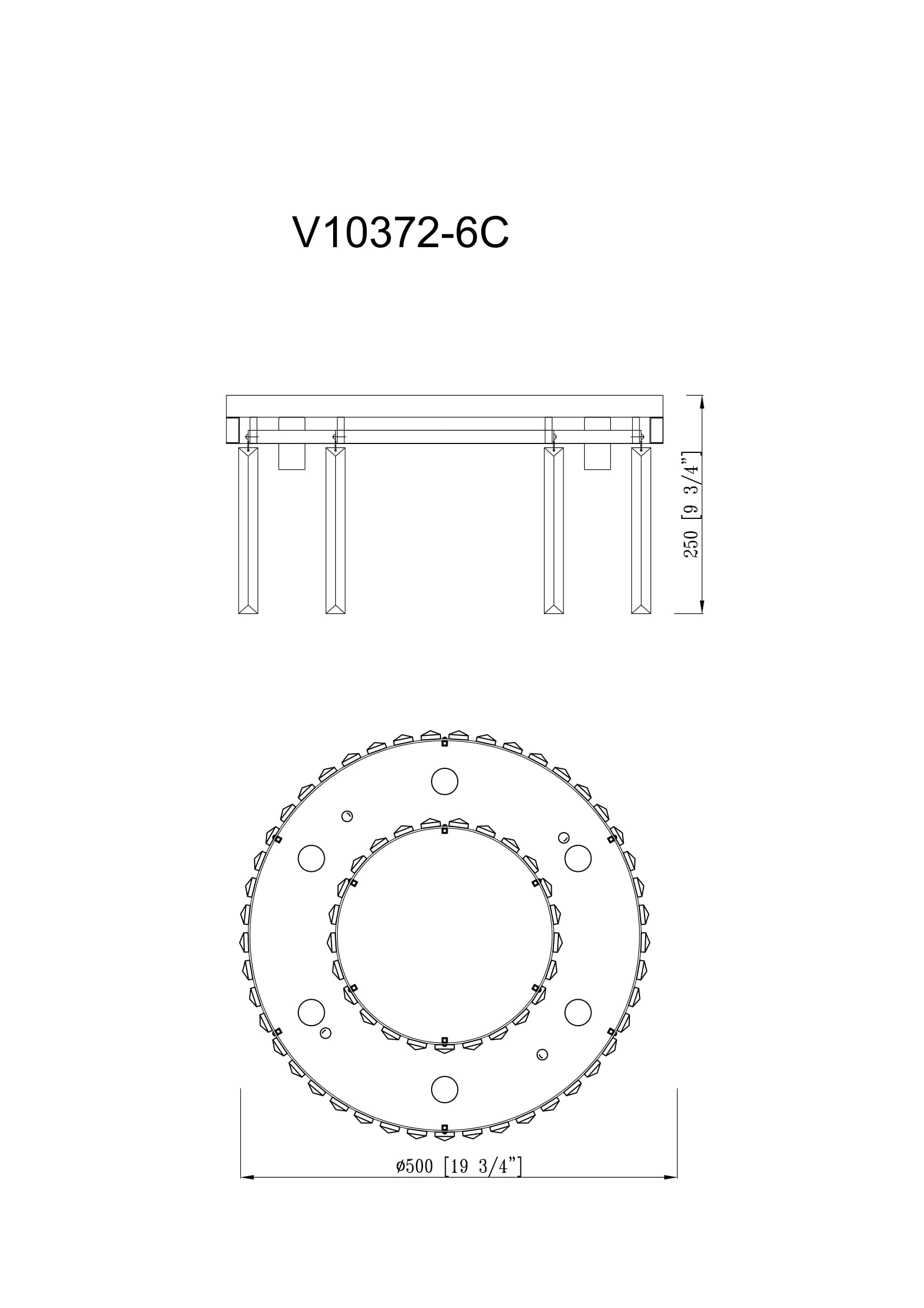 Потолочный светильник Moderli Avista V10372-6C в Санкт-Петербурге