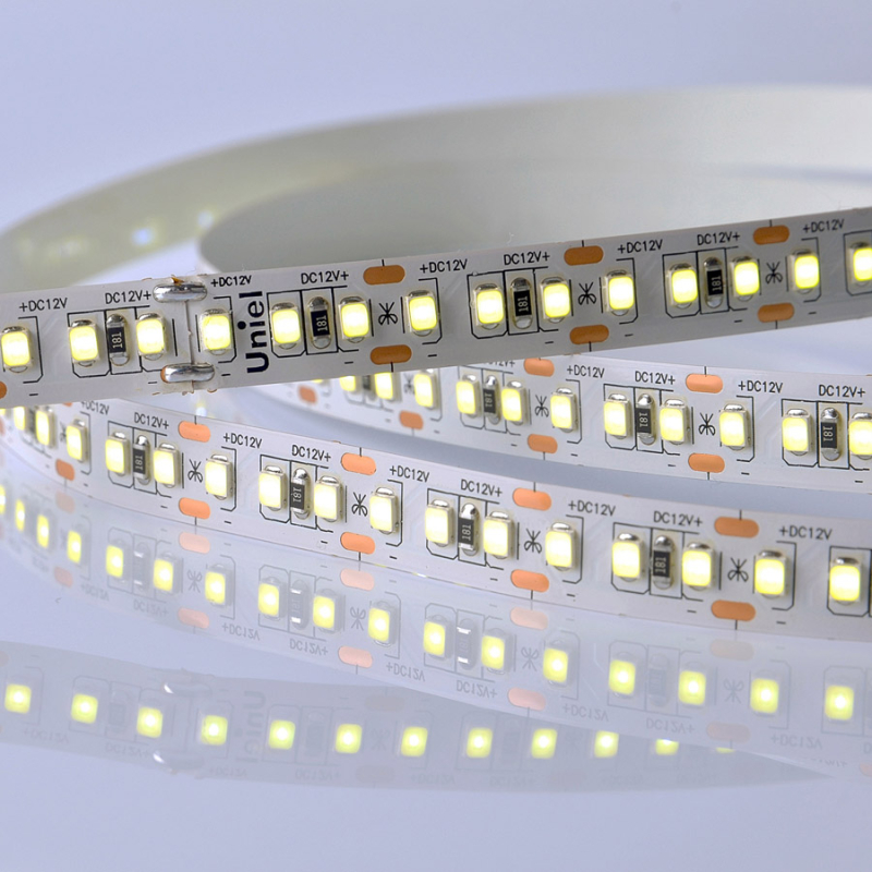 Светодиодная лента Uniel ULS-M14-2835-168LED/m-10mm-IP20-DC12V-14W/m-5M-6500K PROFI катушка в герметичной упаковке в Санкт-Петербурге