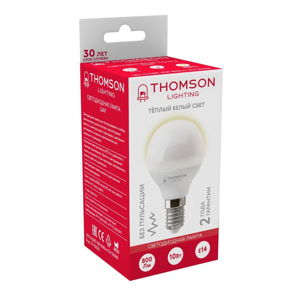 Лампа светодиодная Thomson E14 10W 3000K шар матовый TH-B2035 УЦ в Санкт-Петербурге