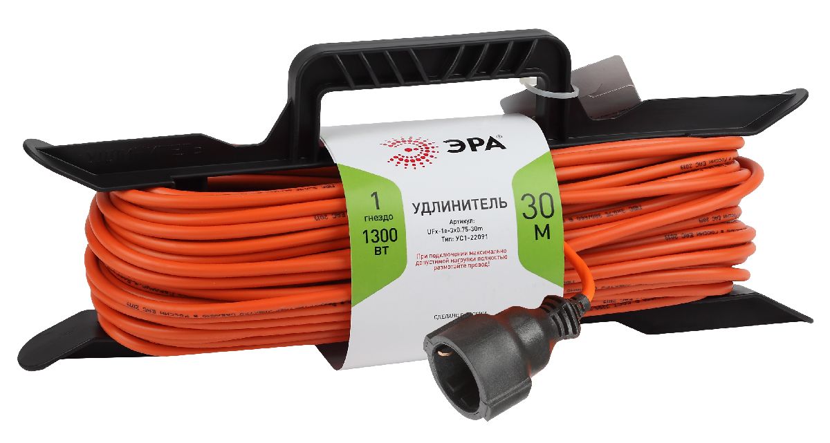 Удлинитель силовой Эра UFx-1e-3x0.75-30m Б0046827 в Санкт-Петербурге