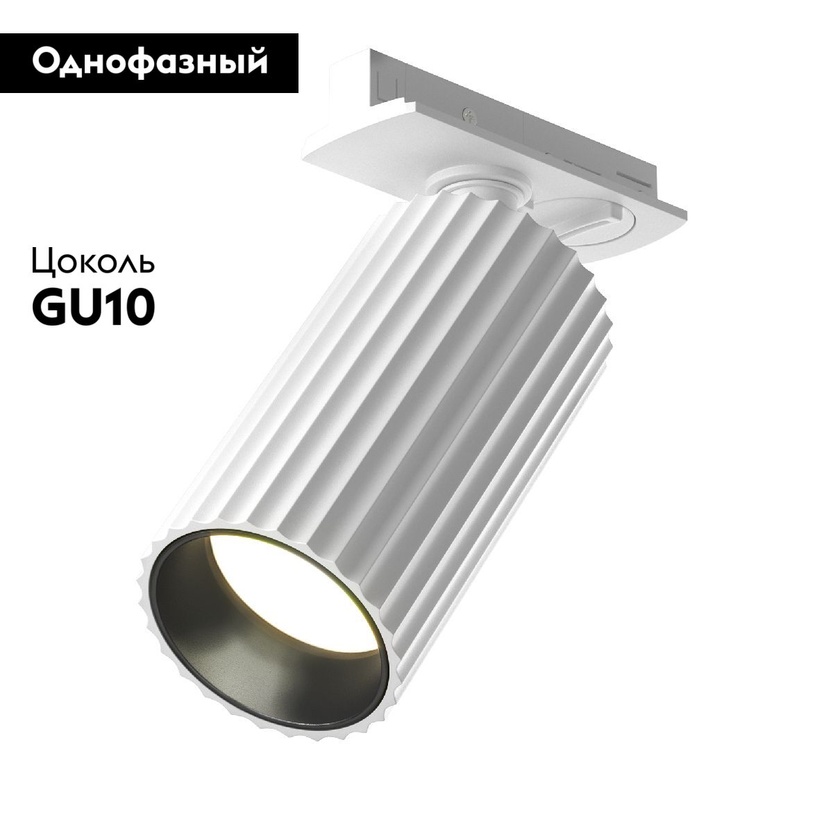 Трековый однофазный светильник Maytoni Calipso TR218-1-GU10-W в Санкт-Петербурге