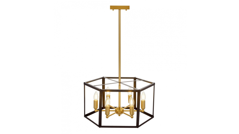 Подвесная люстра Lumina Deco Lorton LDP 1142-6 BK+MD в Санкт-Петербурге