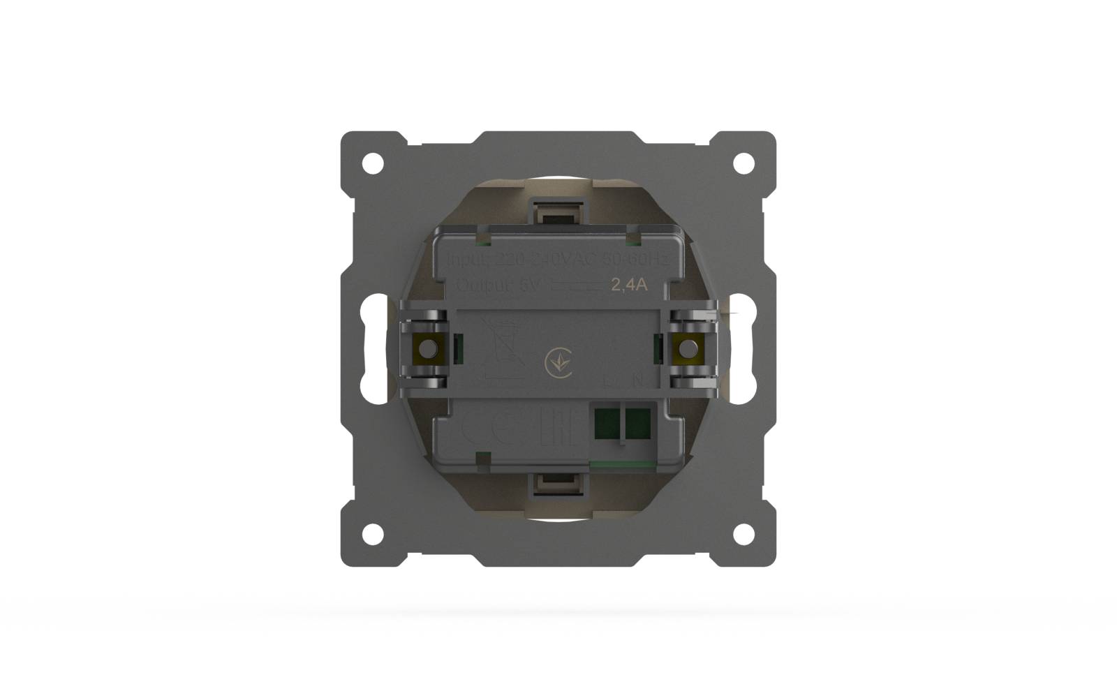 Розетка USB 5V 2,1A 2-я ELBI Zena Vega 609-012500-143 в Санкт-Петербурге