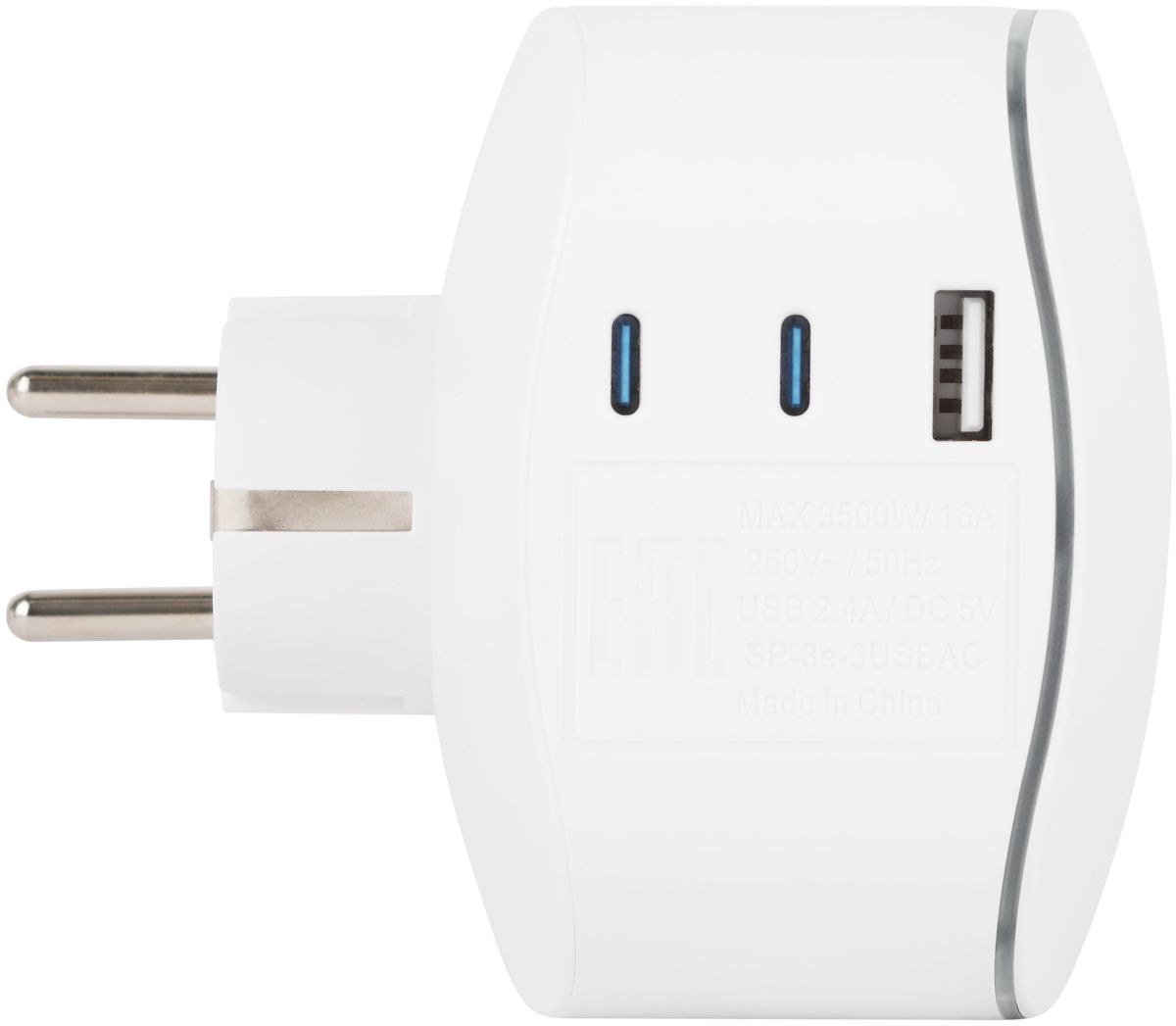 Разветвитель электрический ЭРА SP-3e-3USBAC-W на 3 розетки + 3 USB A+C с заземлением со шторками 16А белый Б0069081 в #REGION_NAME_DECLINE_PP#