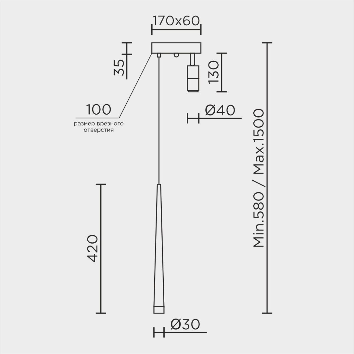 Подвесной светильник LED4U L8705-2 GD в Санкт-Петербурге