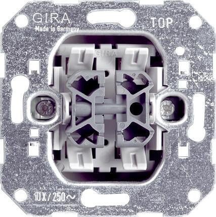 Переключатель двухклавишный перекрестный Gira System 55 10A 250V 010800 в Санкт-Петербурге