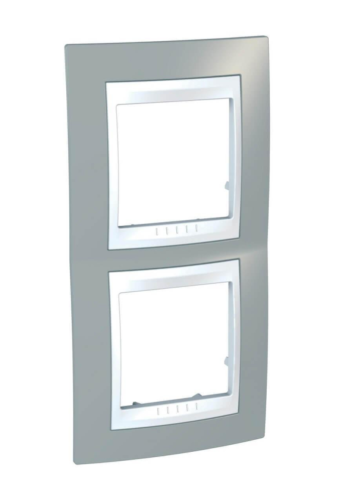 Рамка 2-постовая вертикальная Schneider Electric Unica Хамелеон MGU6.004V.865 в Санкт-Петербурге