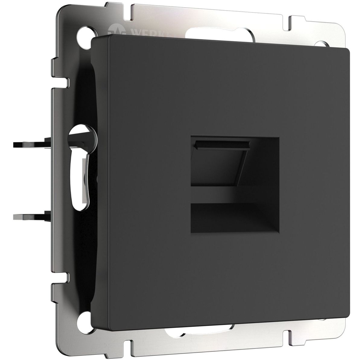 Телефонная розетка RJ-11 (черная матовая) Werkel W1182008 4690389164927 a051254 в Санкт-Петербурге