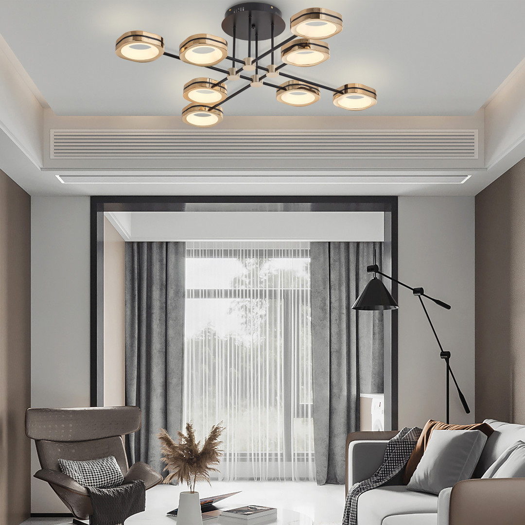 Потолочный светильник Arte Milano Ferrara 277999/8 BK/GD в #REGION_NAME_DECLINE_PP#