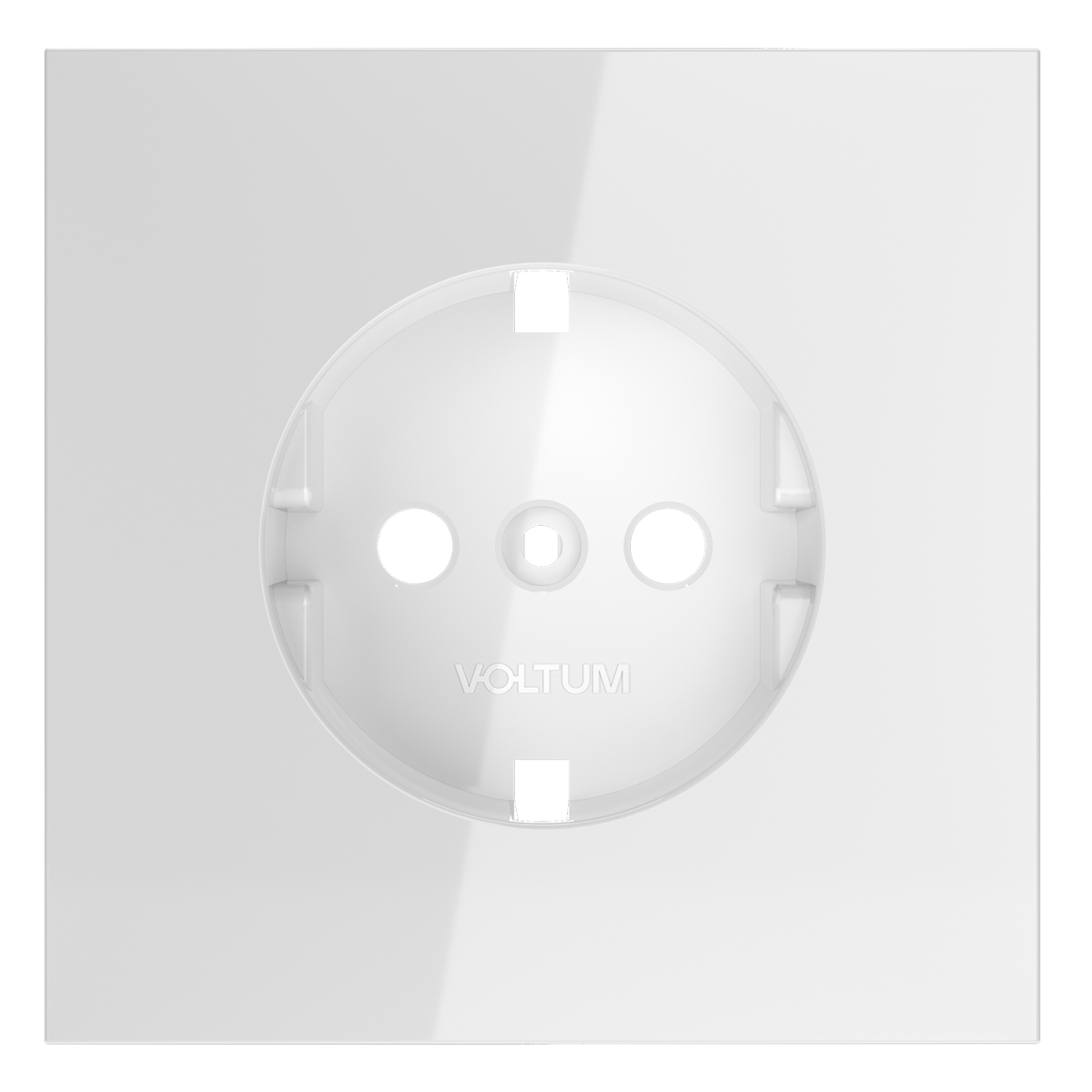 Накладка для розетки с заземлением Voltum S70 (белый глянцевый) VLS000601 в #REGION_NAME_DECLINE_PP#