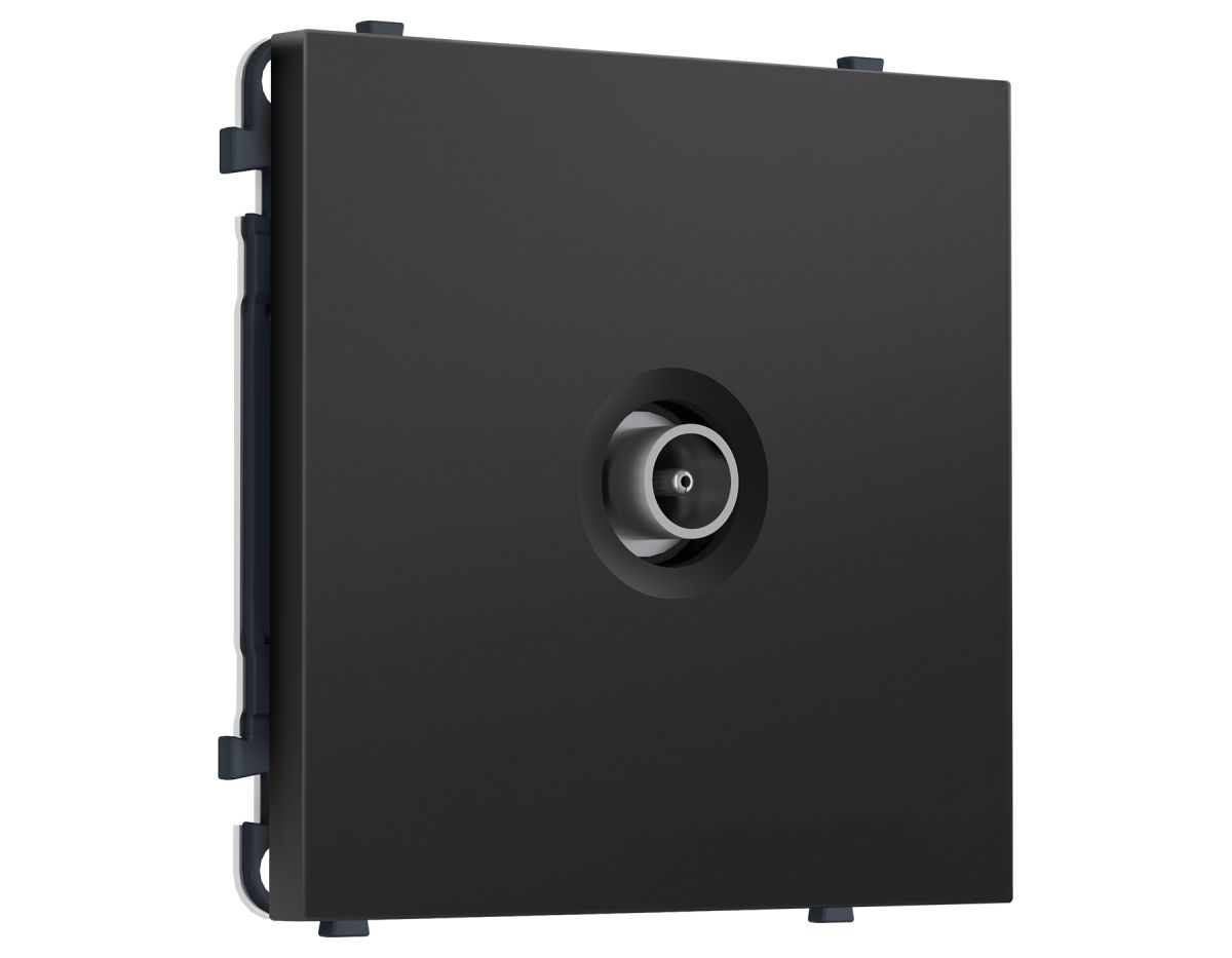 Комплект механизма TV розетки оконечной SIGMA Черный матовый 50-870 MHz 1dB QUANT PRO Ambrella Volt MS813010 (SP8130, PR202) в #REGION_NAME_DECLINE_PP#