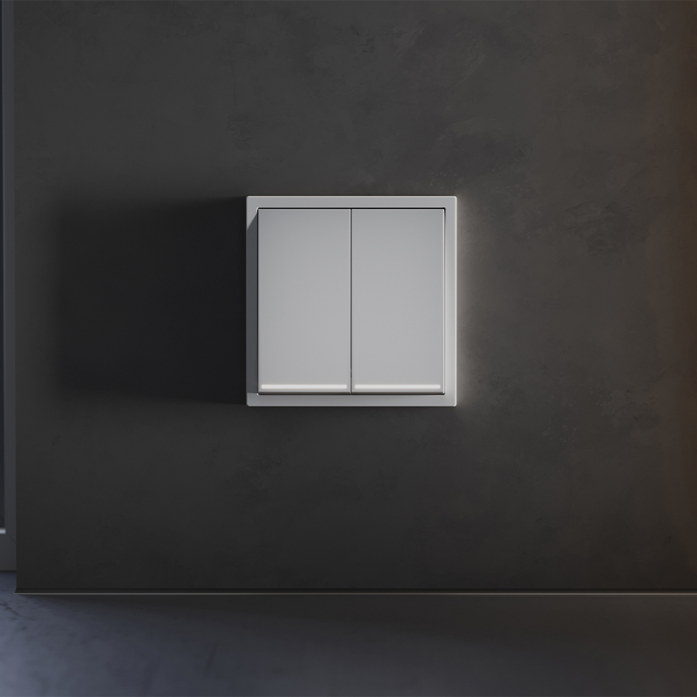 Клавиши для выключателя/переключателя двухклавишного с подсветкой Voltum S70 (серый) VLS000416 в #REGION_NAME_DECLINE_PP#