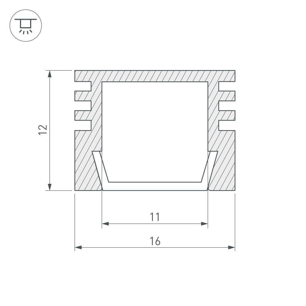 Профиль Arlight PDS-S-2000 ANOD Black 020896 в Санкт-Петербурге