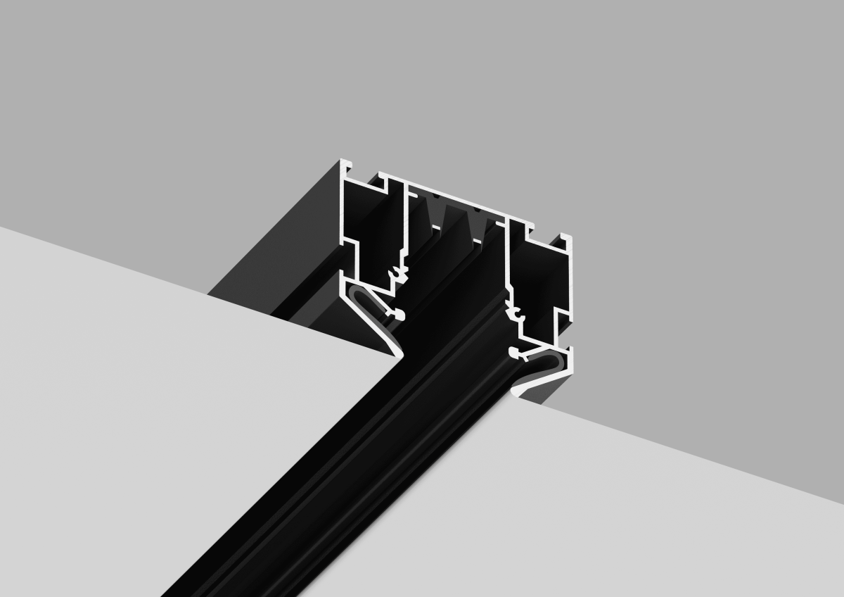 Встраиваемый шинопровод в натяжной ПВХ потолок Crystal Lux Space 220 CLT 0.135 01 L2000 BL в #REGION_NAME_DECLINE_PP#