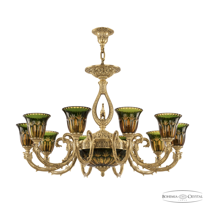 Подвесная люстра Bohemia Ivele Crystal Florence 71409P/8/250 FP P2 U Amber-Green/H-1I FH3M в Санкт-Петербурге