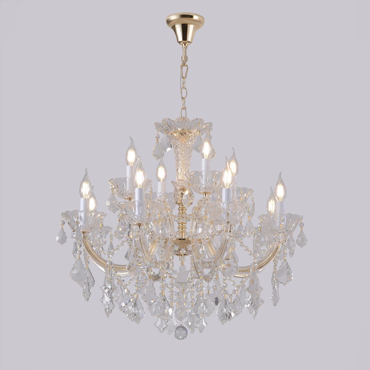 Подвесная люстра Crystal Lux CRISTELLE SP8+4 GOLD в Санкт-Петербурге