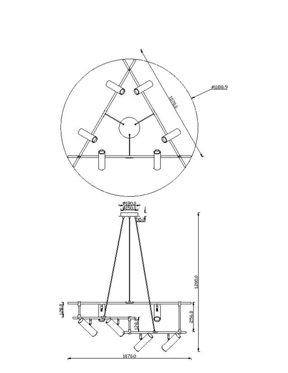 Подвесная люстра Maytoni Technical Rami MOD128PL-06WB в Санкт-Петербурге