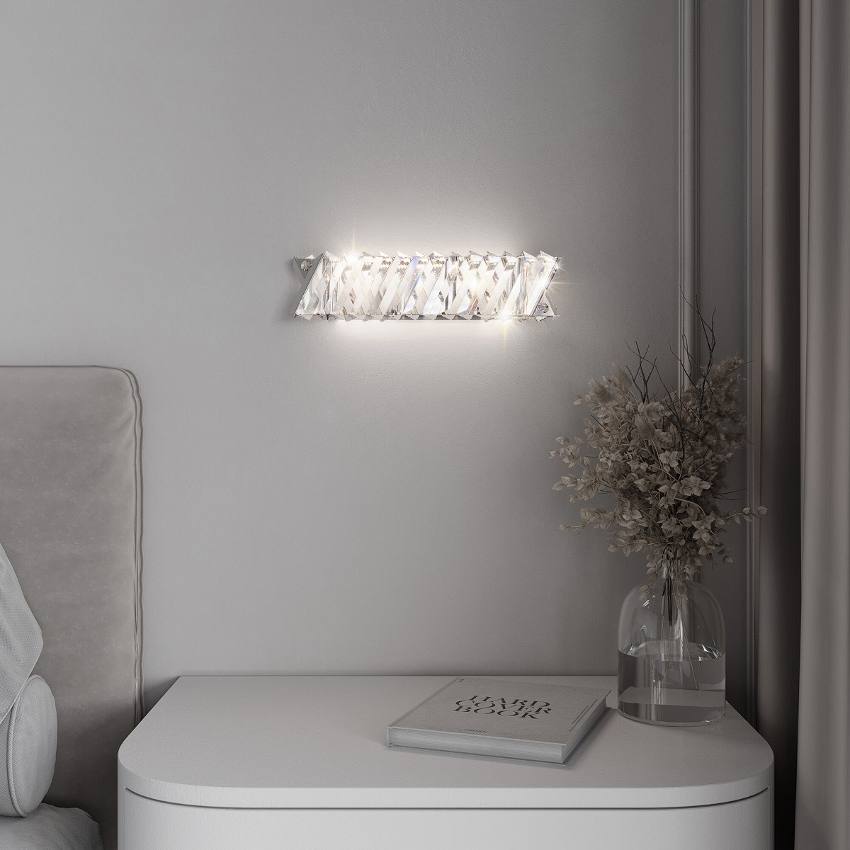 Настенный светильник Eurosvet 101005 LED Никель хрусталь Strotskis a071452 в Санкт-Петербурге