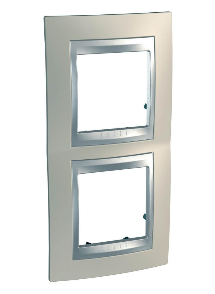 Рамка 2-постовая вертикальная Schneider Electric Unica Top MGU66.004V.095 в Санкт-Петербурге