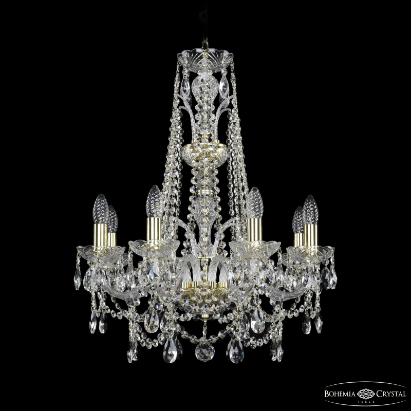 Подвесная люстра Bohemia Ivele Crystal 1411/8/195/XL-65 G в Санкт-Петербурге