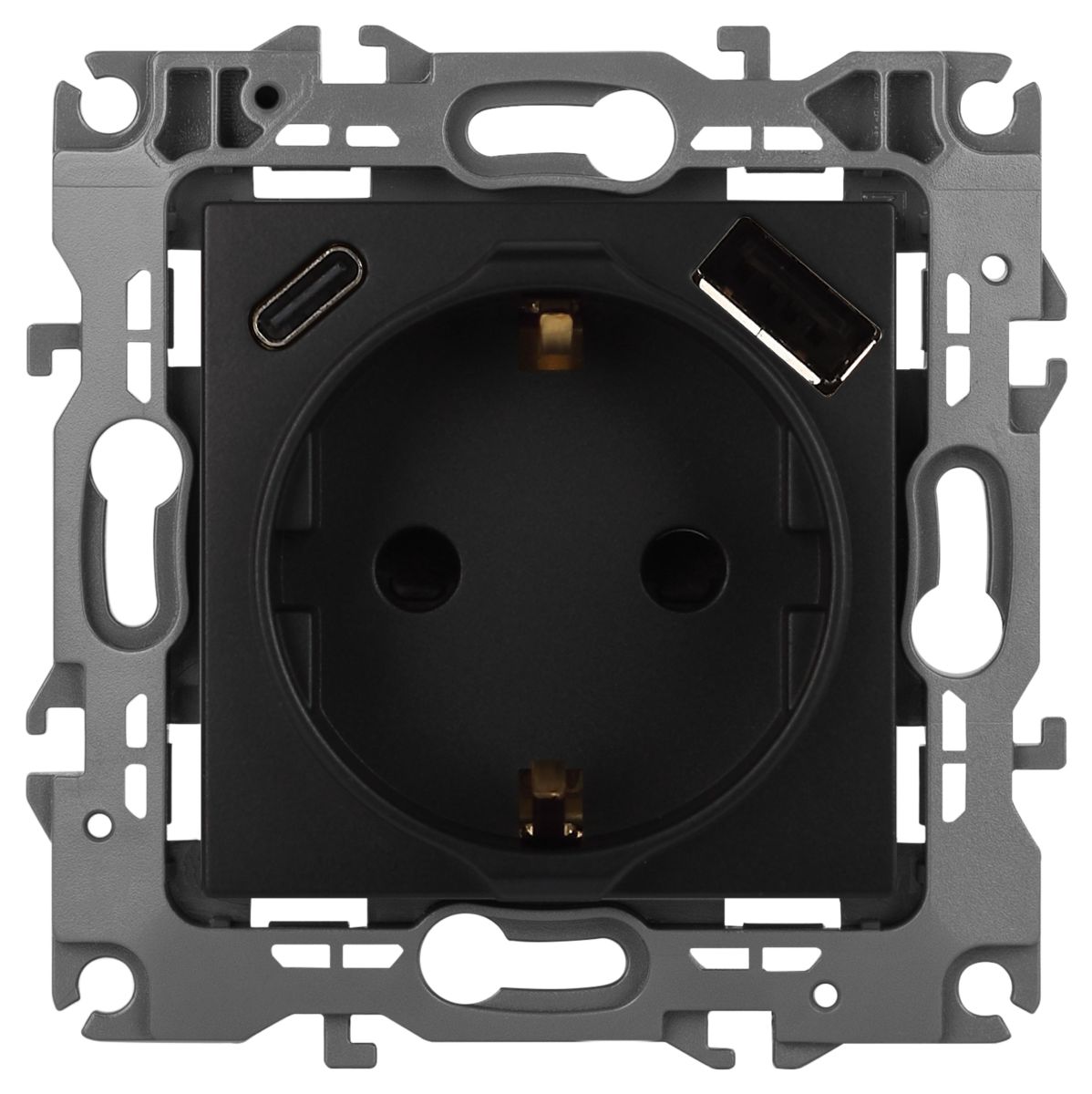 Розетка со шторками с USB type-A+C Эра 12-4108-05 Б0067707 в Санкт-Петербурге