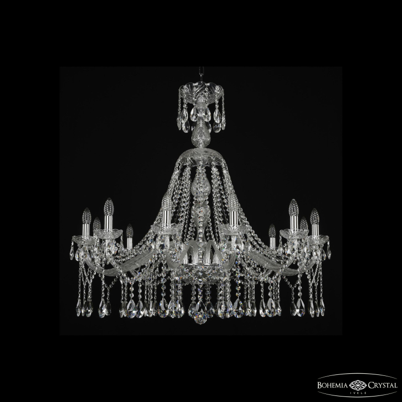 Подвесная люстра Bohemia Ivele Crystal 1413/12/360/XL-100 Ni в Санкт-Петербурге