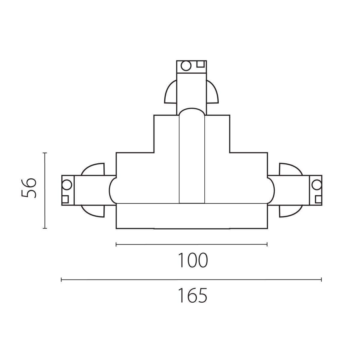 Соединение тройное левое перекидное встраиваемое с подводом питания к треку 5030xx-R Lightstar Quattro 503136-RPSL в Санкт-Петербурге