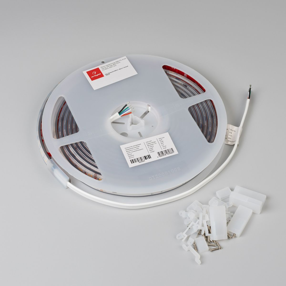 Светодиодная лента герметичная Arlight DMX-PS-A140-14mm 24V Day-MIX-PX14 (14 W/m, IP67, 5m) (Изменяемая ЦТ) 063669 в Санкт-Петербурге