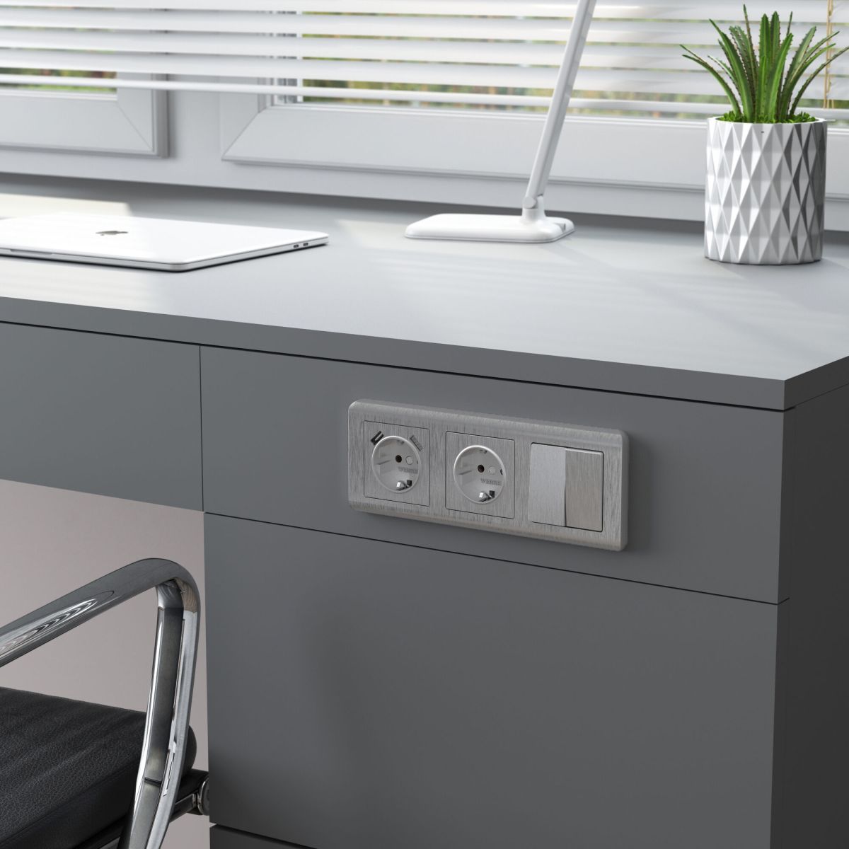 Выключатель двухклавишный Werkel W1120009 4690389157592 a050901 в Санкт-Петербурге