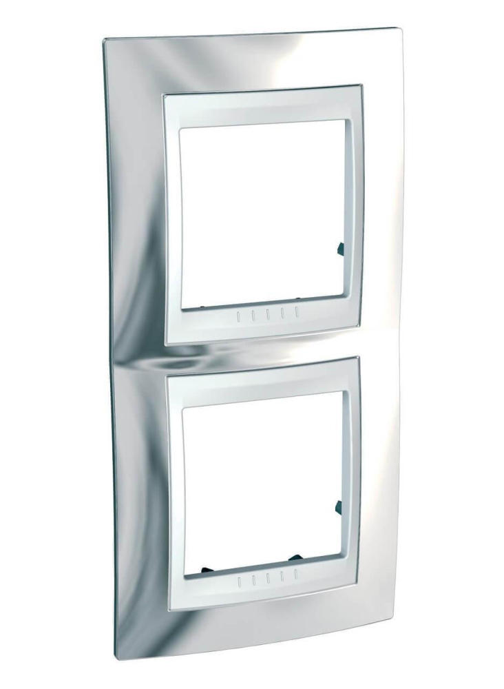 Рамка 2-постовая вертикальная Schneider Electric Unica Хамелеон MGU66.004V.810 в Санкт-Петербурге