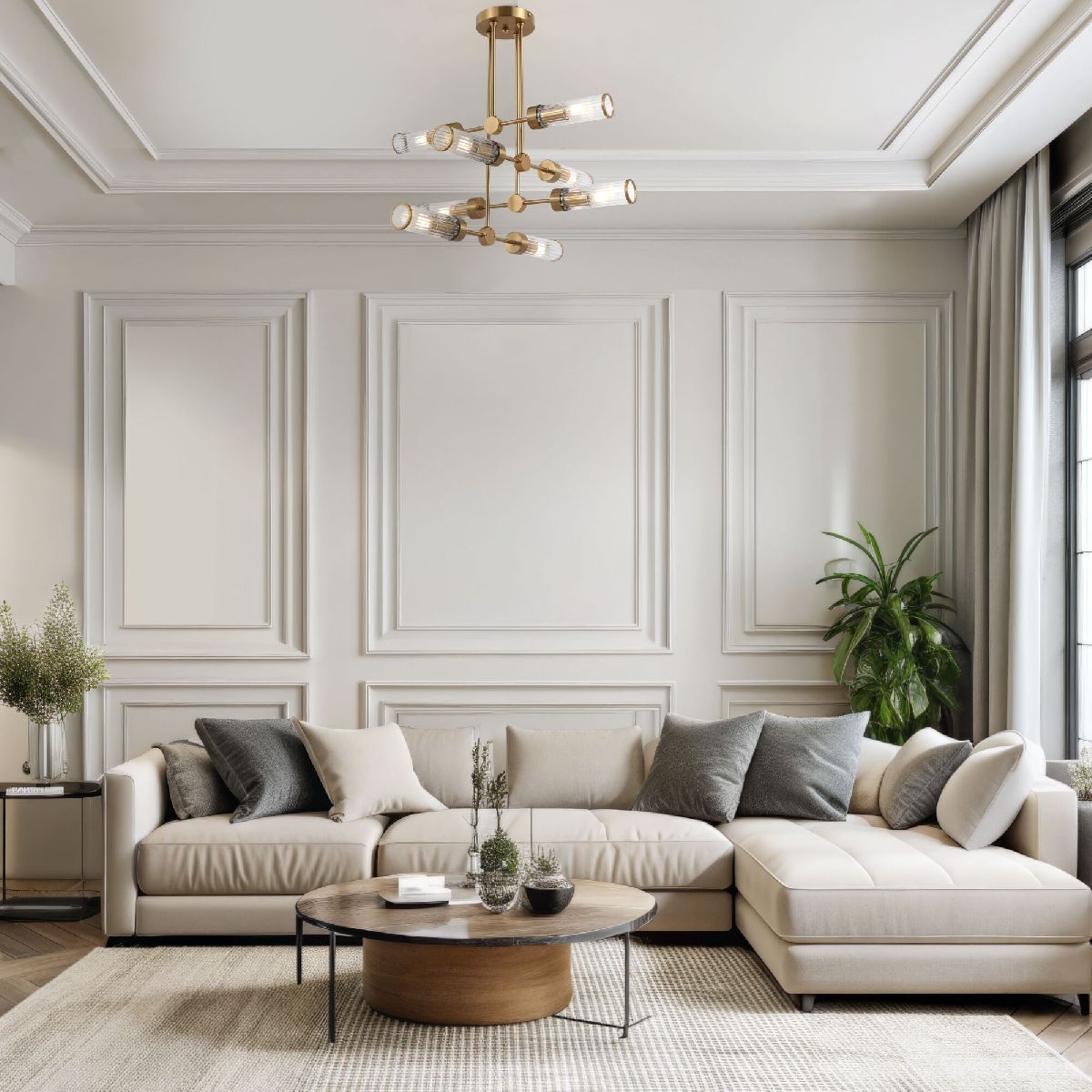 Потолочная люстра Eurosvet Oriens 60166/8 латунь Smart a068072 в Санкт-Петербурге