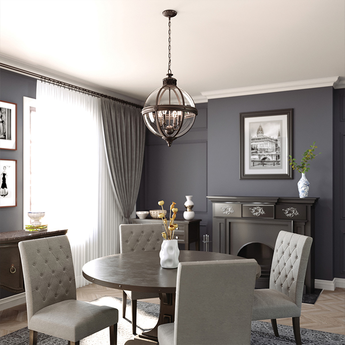 Подвесной светильник Feiss FE-ADAMS-4P-ANL в Санкт-Петербурге