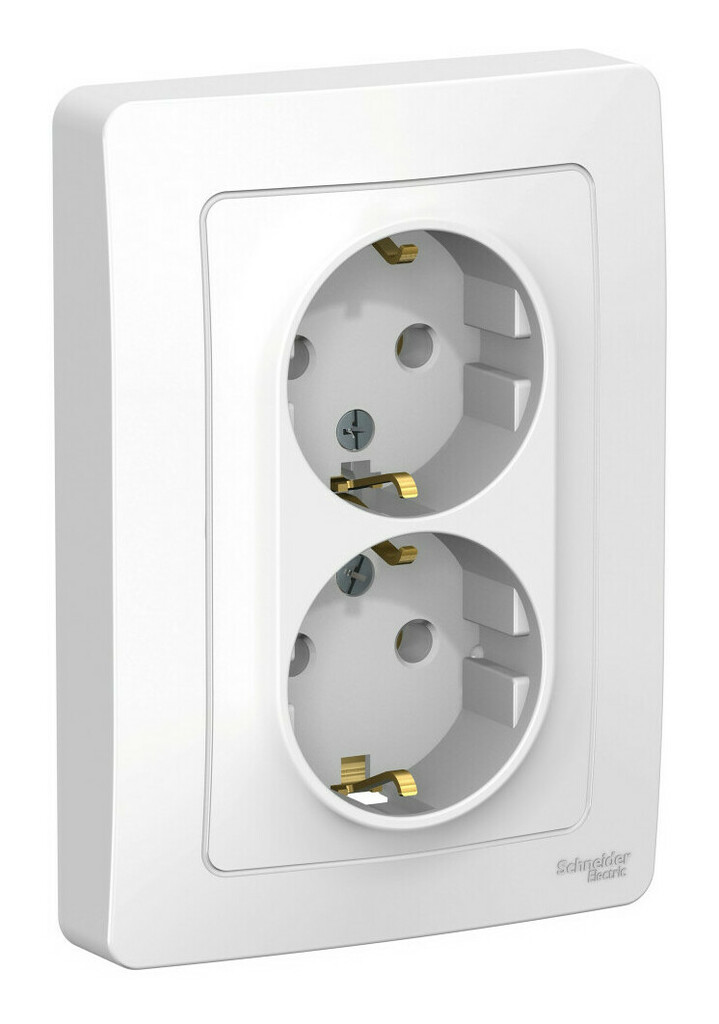 Розетка 2-ая с/з без шторок, 16А, 250В Systeme Electric Blanca внутр Бел BLNRS001021 в Санкт-Петербурге
