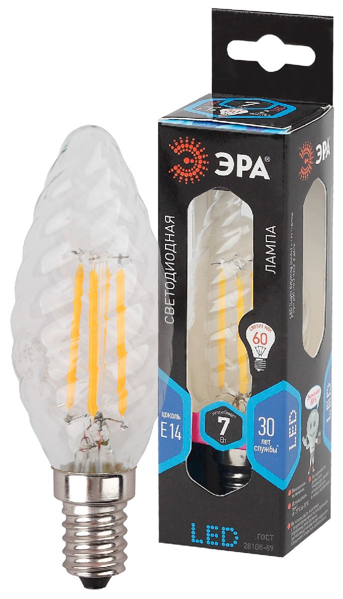 Лампа светодиодная Эра E14 7W 4000K F-LED BTW-7W-840-E14 Б0027961 в Санкт-Петербурге