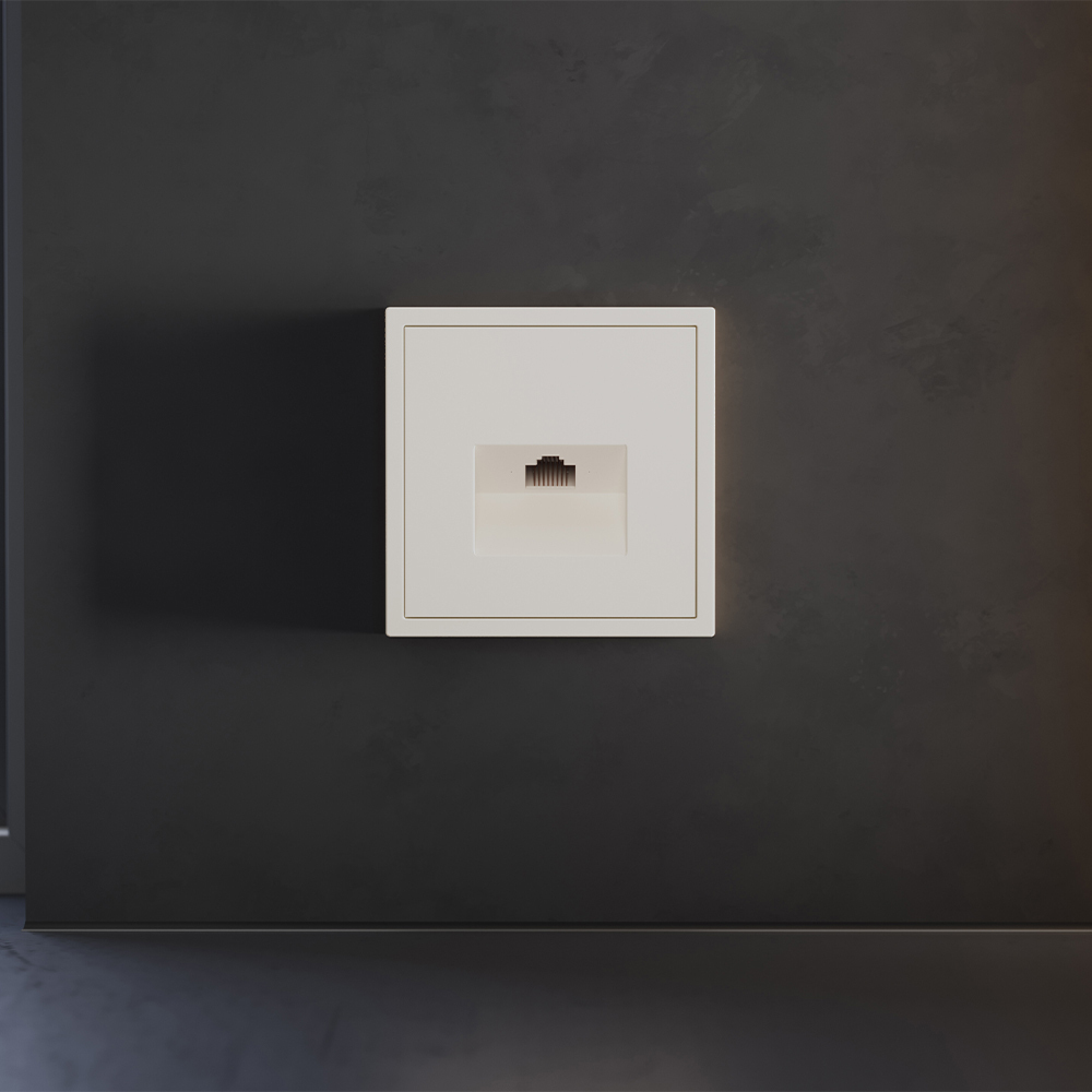 Накладка для розетки компьютерной RJ45 кат.6 Voltum S70 (хлопок) VLS001313 в #REGION_NAME_DECLINE_PP#