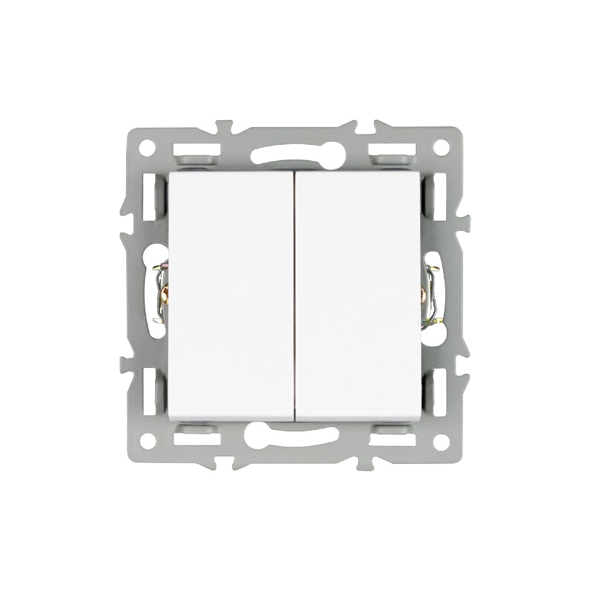 Механизм выключателя двухклавишный проходной Arlight SWT-MKP2-PL-WH (250V, 16A) 043727 в Санкт-Петербурге